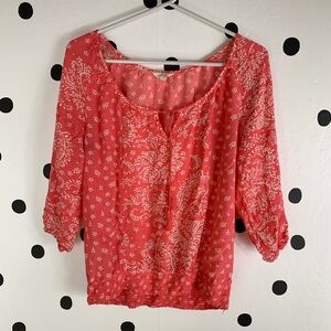 🔥30%OFF🔥EUC Aeropostale pink floral blouse sizeS